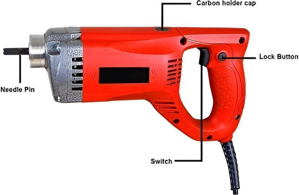 RanPra RH-379 CONCERETE VIBRATOR MACHINE WITH 1.5 M LEAD HEAVY DUTY 680 Watt Pistol Grip Drill