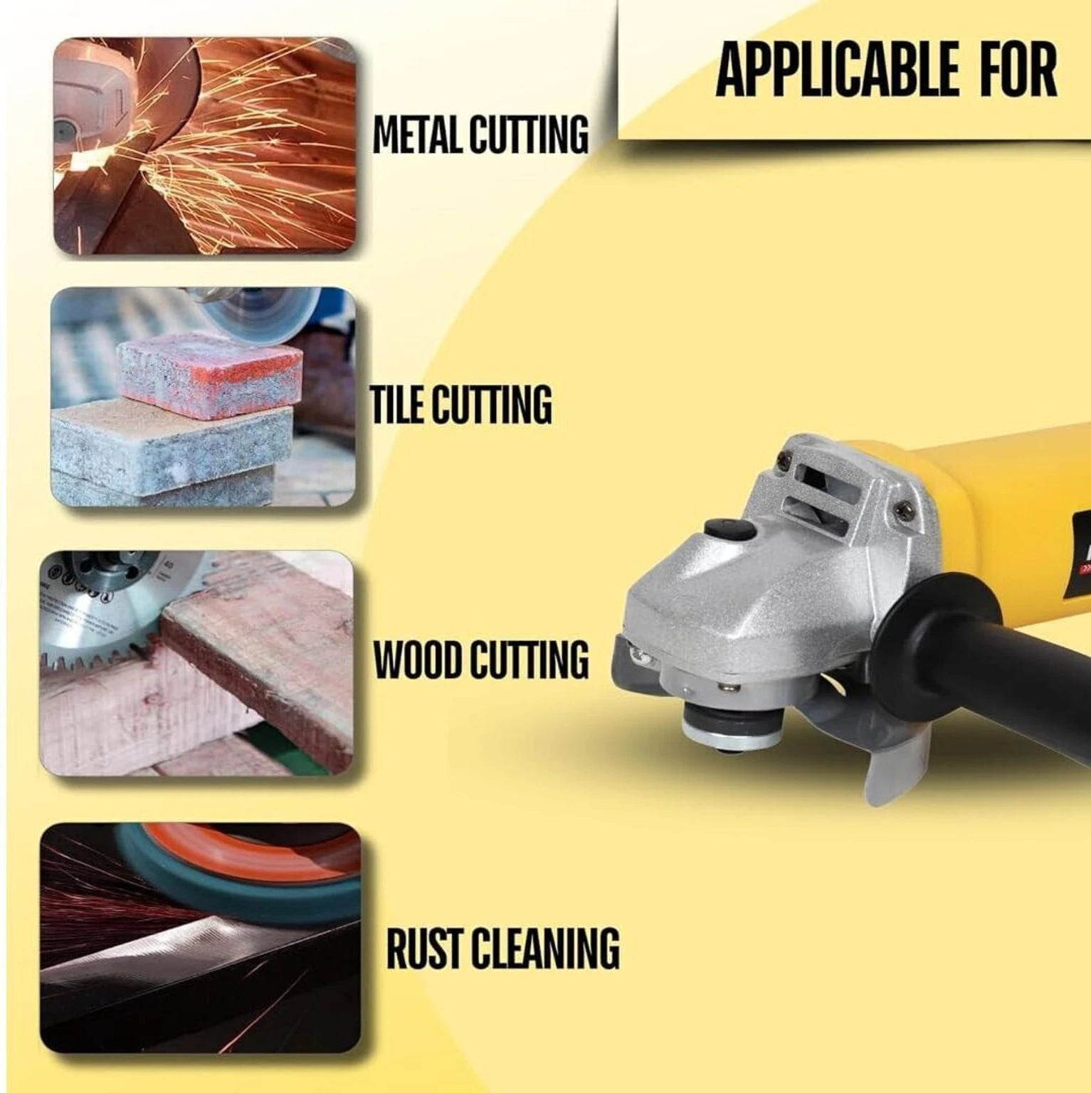 RanPra 4 INCH ANGLE GRINDER WITH 10 MM DRILL MACHINE AND CUTTER MACHINE